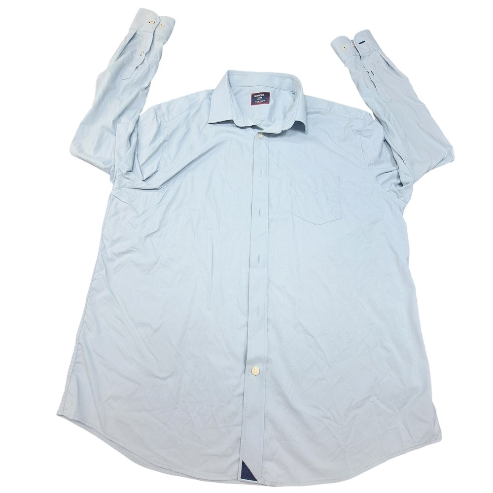 UNTUCKit Gironde Regular Fit Blue Stretch Button Down Shirt 40349 Mens Large